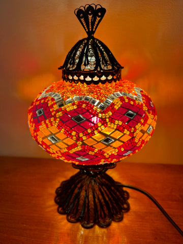 Bordslampa, rak modell, Filigranlampa kupa storlek 16 cm no 3